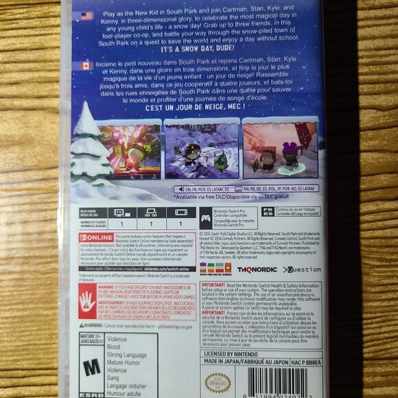 South Park Snow Day! Nintendo Switch Game (NEW) - Picture 2 of 2